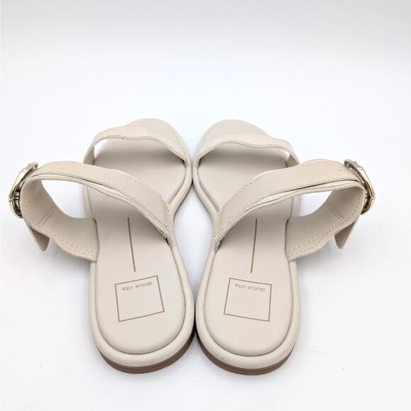 Dolce Vita Aperol Scalloped Slide Sandal Women's Slip-On Ivory Size US10 EU41 - Picture 4 of 12